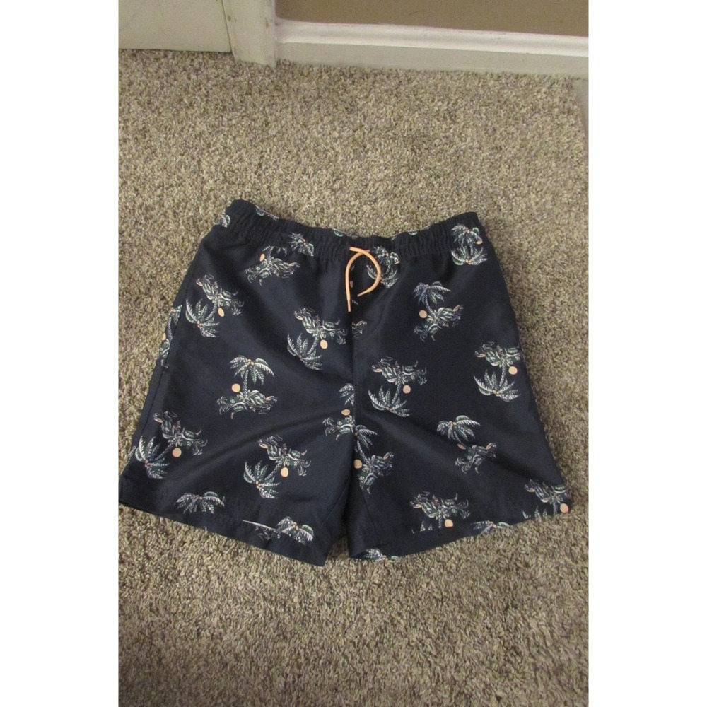 Janie and Jack Boys Palm Tree Tropical Swim Trunks Size 12 Board Shorts